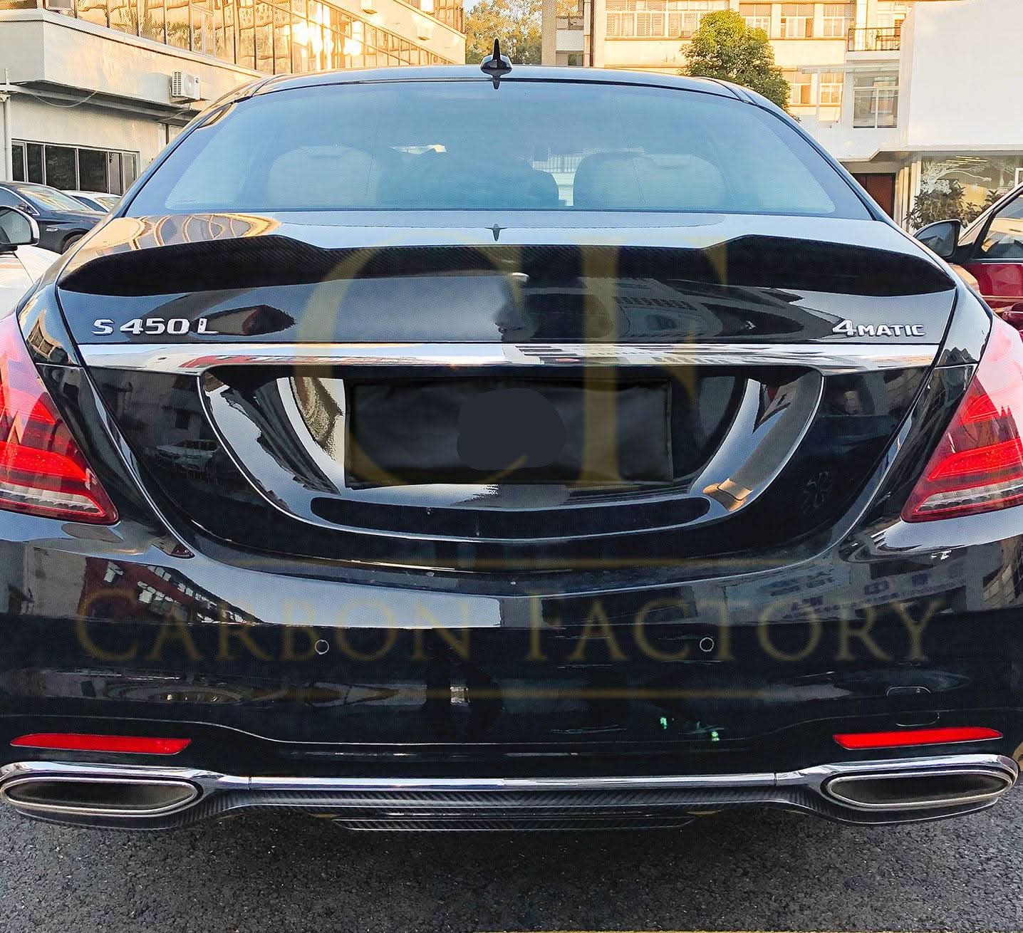 X Style Pre-Preg Carbon Fibre Boot Spoiler for Mercedes Benz W222 S Class Saloon 14-20 - Carbon Factory
