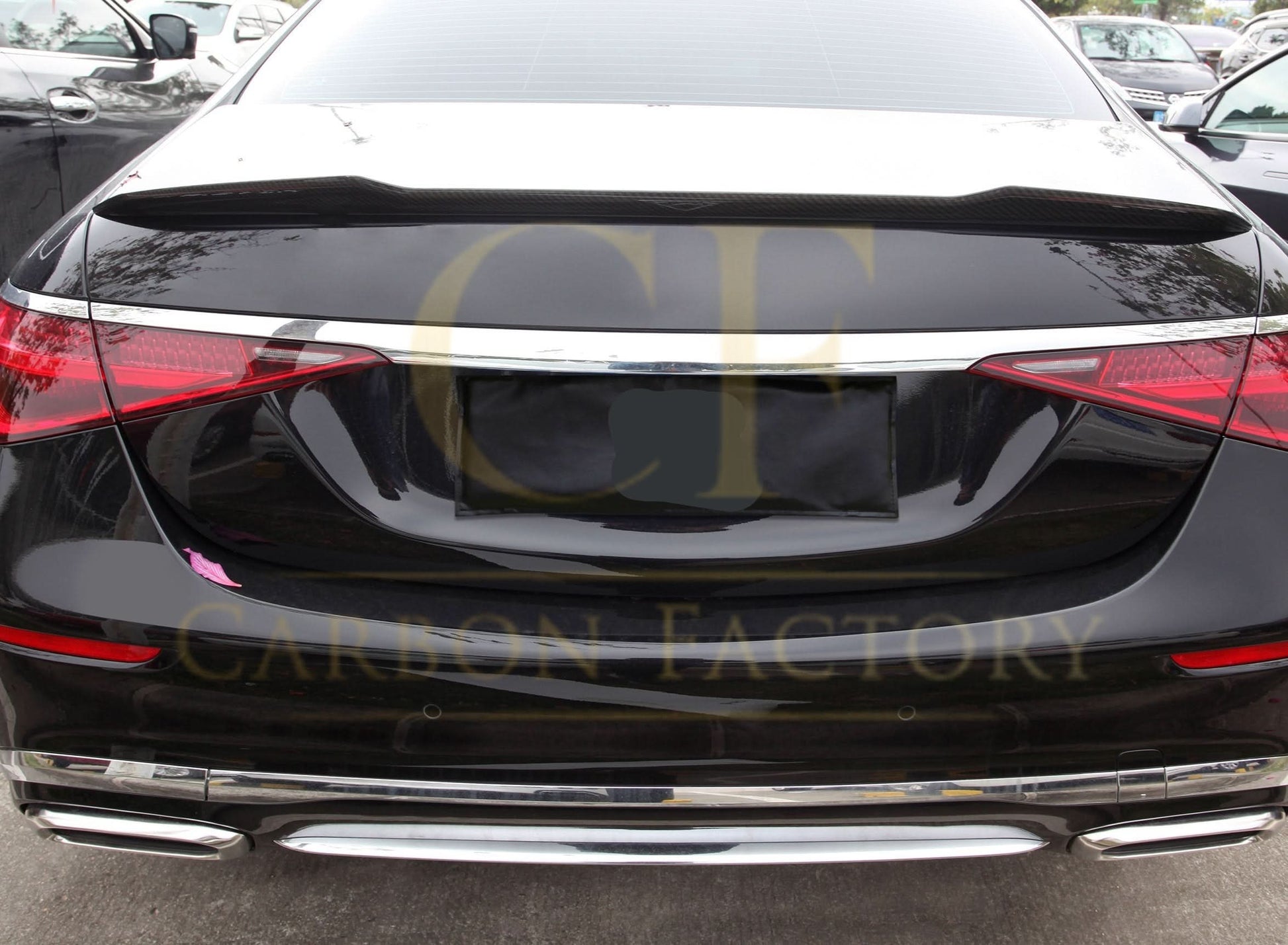 X Style Pre-Preg Carbon Fibre Boot Spoiler for Mercedes Benz W223 S Class Saloon 19-Present - Carbon Factory