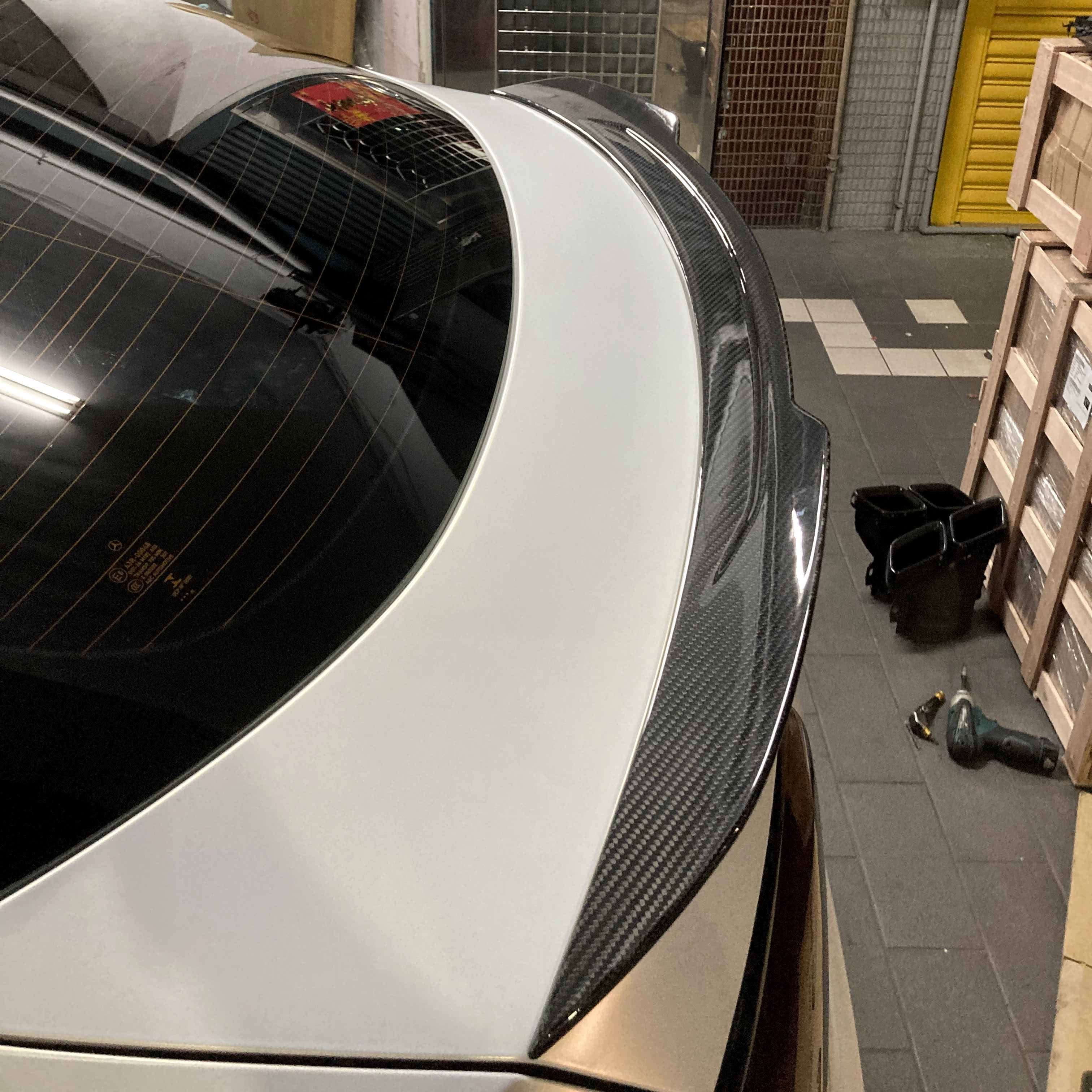 X Style Pre-Preg Carbon Fibre Boot Spoiler for Mercedes Benz W253 GLC Saloon 16-23 - Carbon Factory