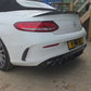 AMG Style Gloss Black Rear Diffuser & Exhaust Tips for Mercedes Benz W205 C Class & C63 Coupe 15-21