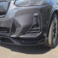 V Style Gloss Black Front Splitter for BMW G01 X3 IX3 G02 X4 LCI 22-24