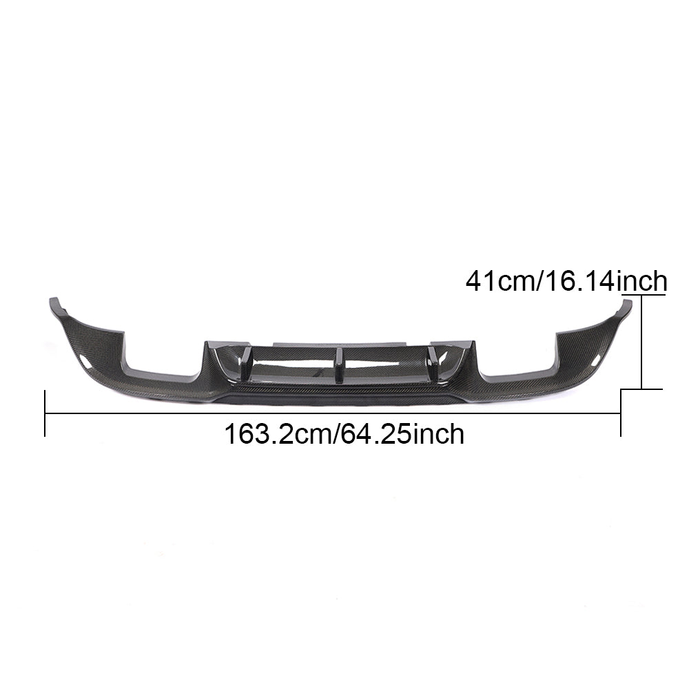 P Style Carbon Fibre Rear Diffuser for VW Golf MK7.5 GTI 17-20 - Carbon Factory