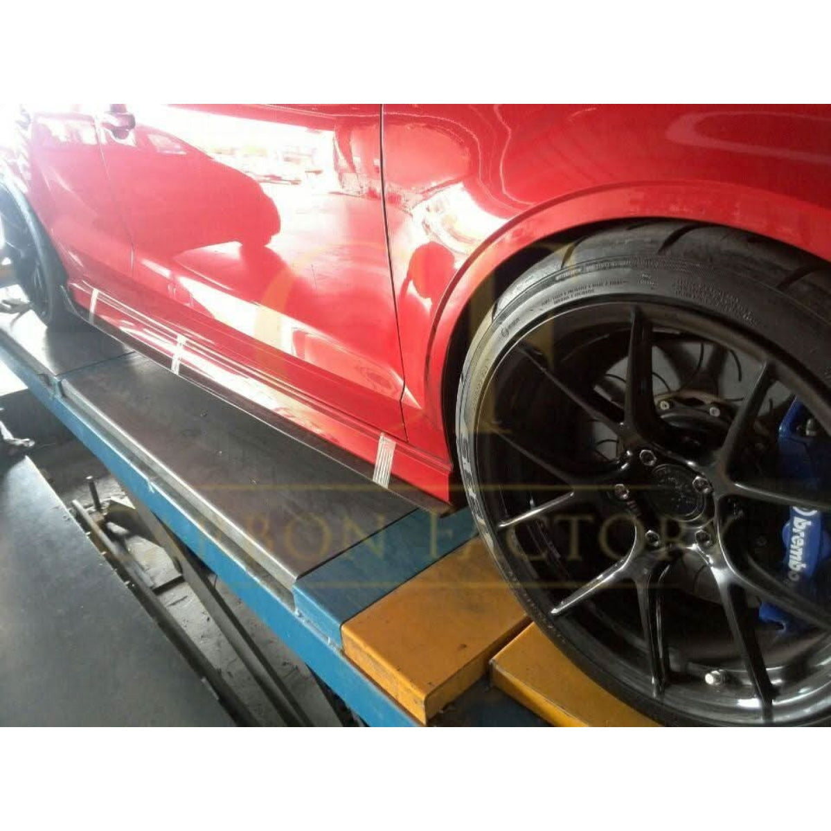 V Style Carbon Fibre Side Skirts for Audi S3 Saloon 13-19