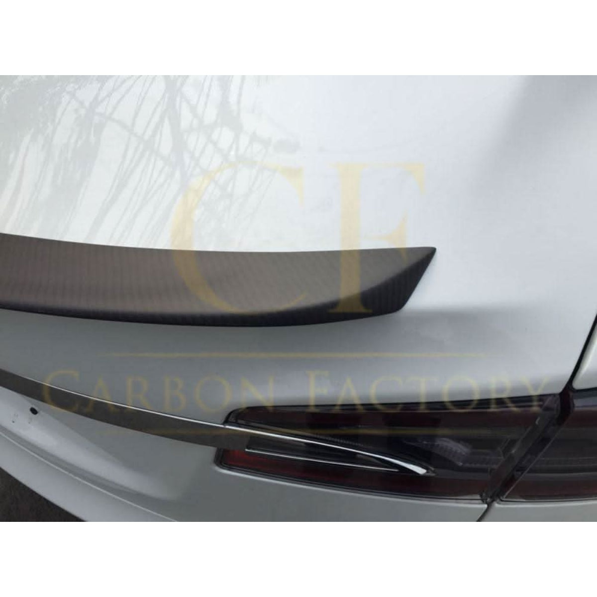 Performance Style Matt Carbon Fibre Boot Spoiler for Tesla Model S 13-Present - Carbon Factory