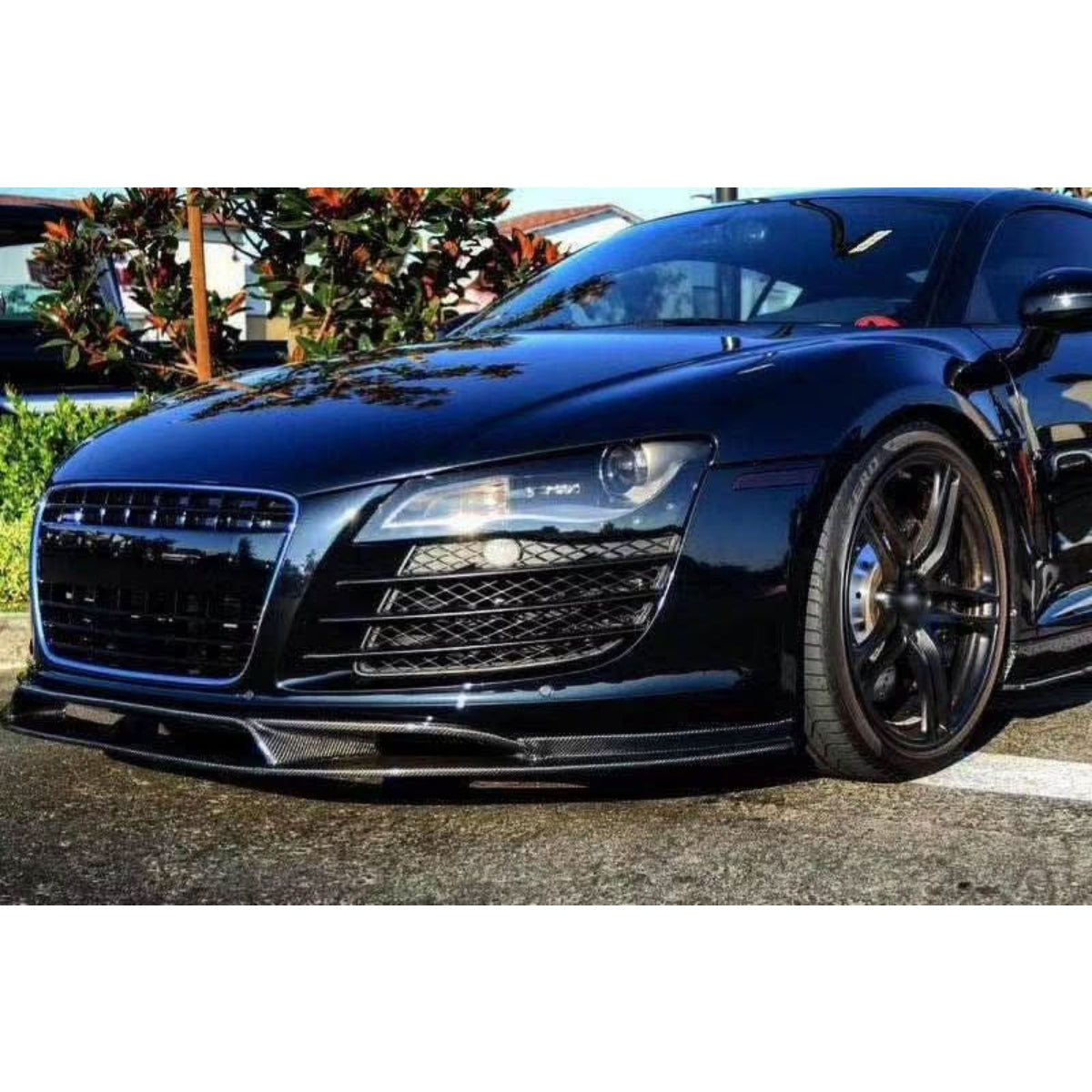 V Style Carbon Fibre Front Splitter for Audi R8 Gen 1 08-14