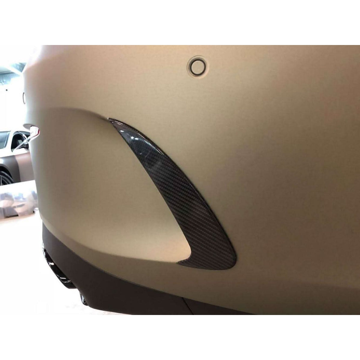 Carbon Fibre Rear Bumper Trims for Mercedes C238 E Class Coupe 17-Present