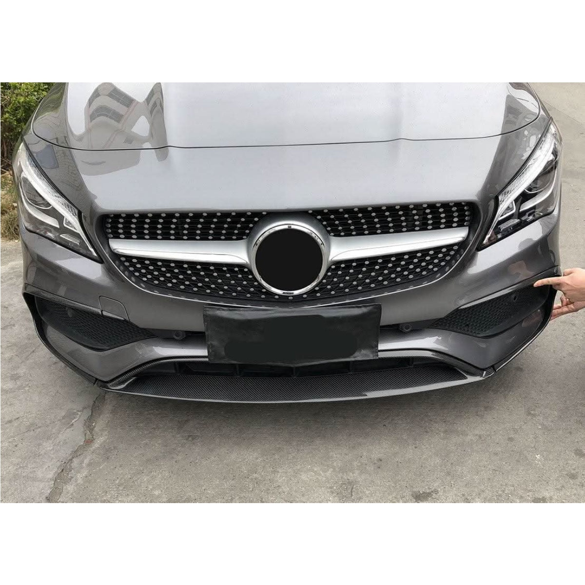 AMG Style Carbon Fibre Front Splitter for Mercedes Benz W117 CLA 16-19 - Carbon Factory