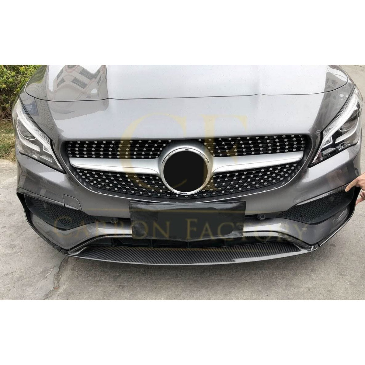 AMG Style Carbon Fibre Front Splitter for Mercedes Benz W117 CLA 16-19 - Carbon Factory