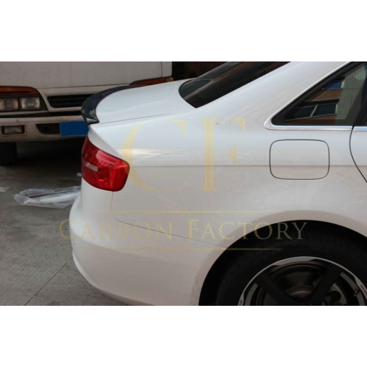 P Style Carbon Fibre Boot Spoiler for Audi A4 B8 08-12