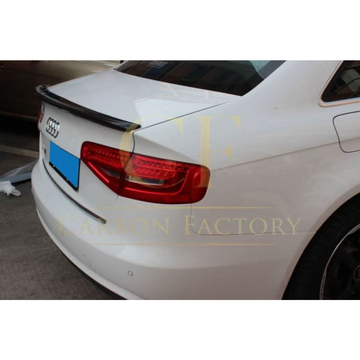 P Style Carbon Fibre Boot Spoiler for Audi A4 B8 08-12