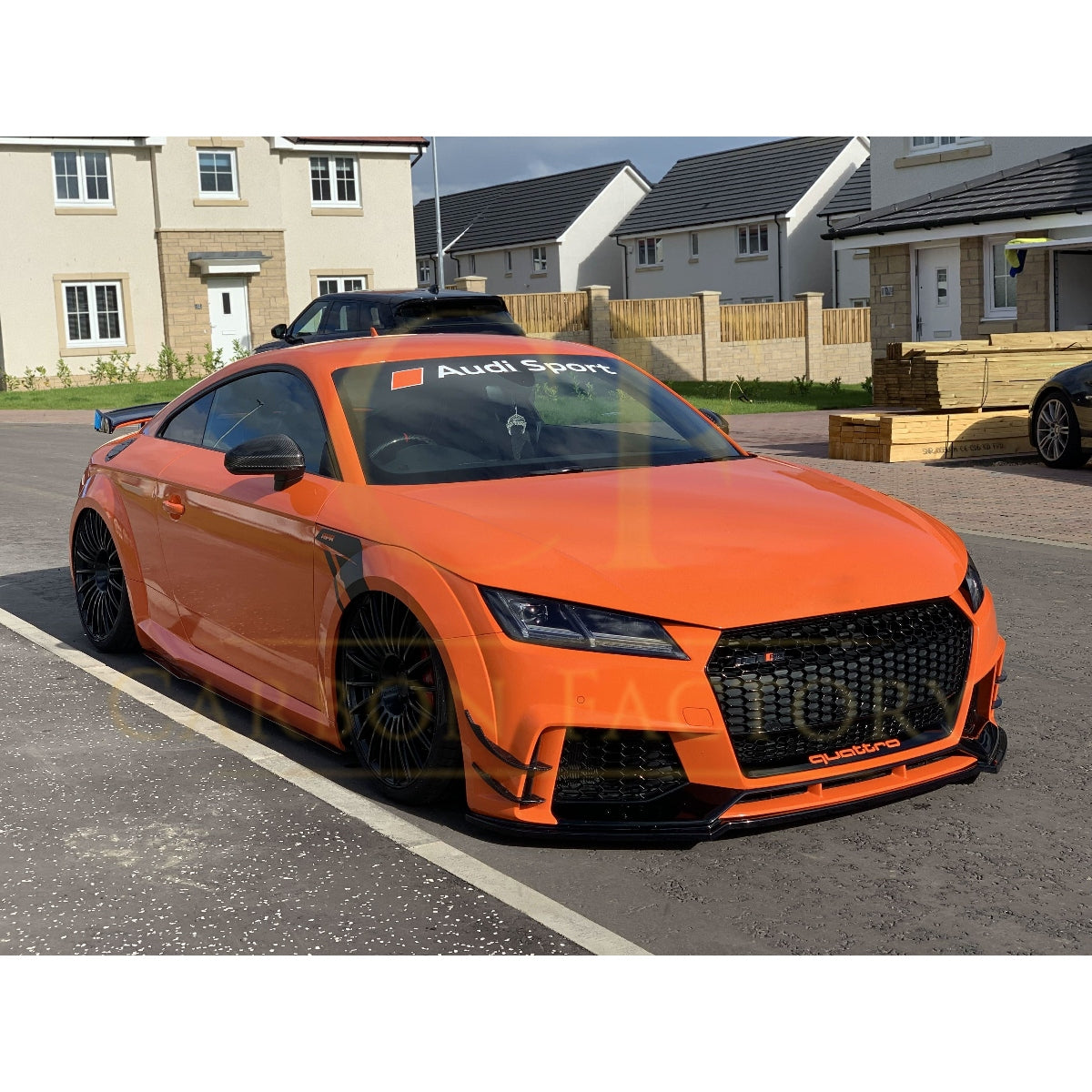 Carbon Fibre Front Bumper Trims for Audi 8S TTRS MK3 15-18 - Carbon Factory