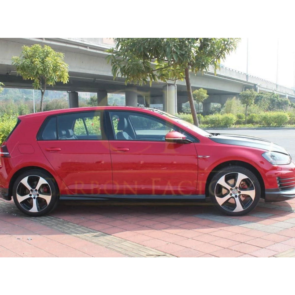 OT Style Carbon Fibre Side Skirts for VW Golf MK7 GTI 14-17 - Carbon Factory