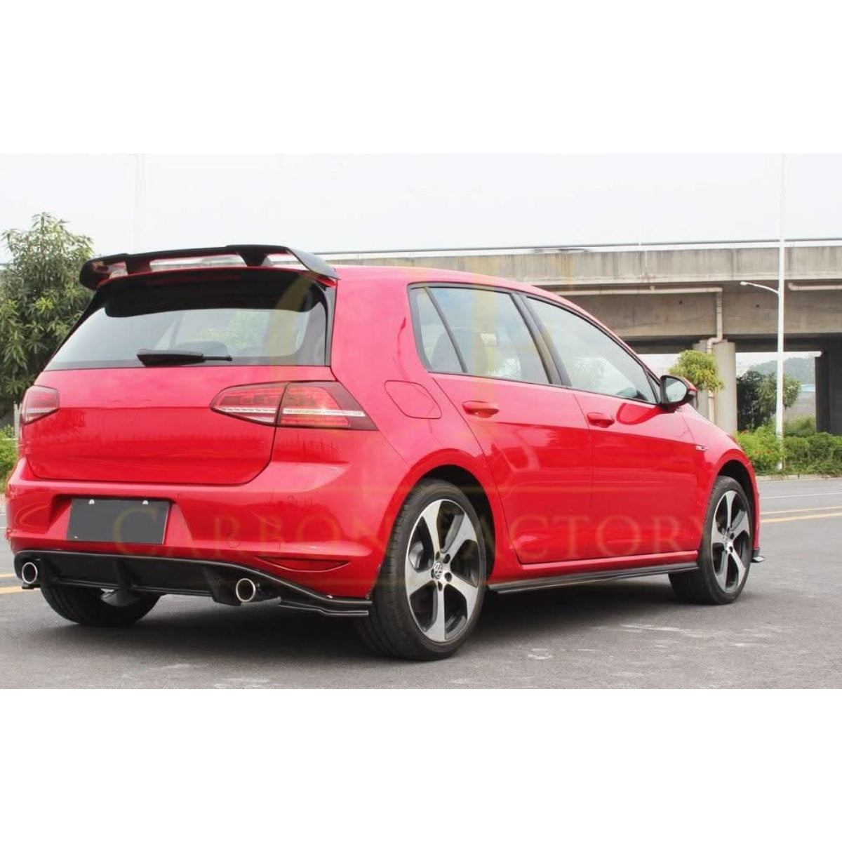 RZ Style Carbon Fibre Side Skirts for VW Golf MK7 GTI 14-17 - Carbon Factory