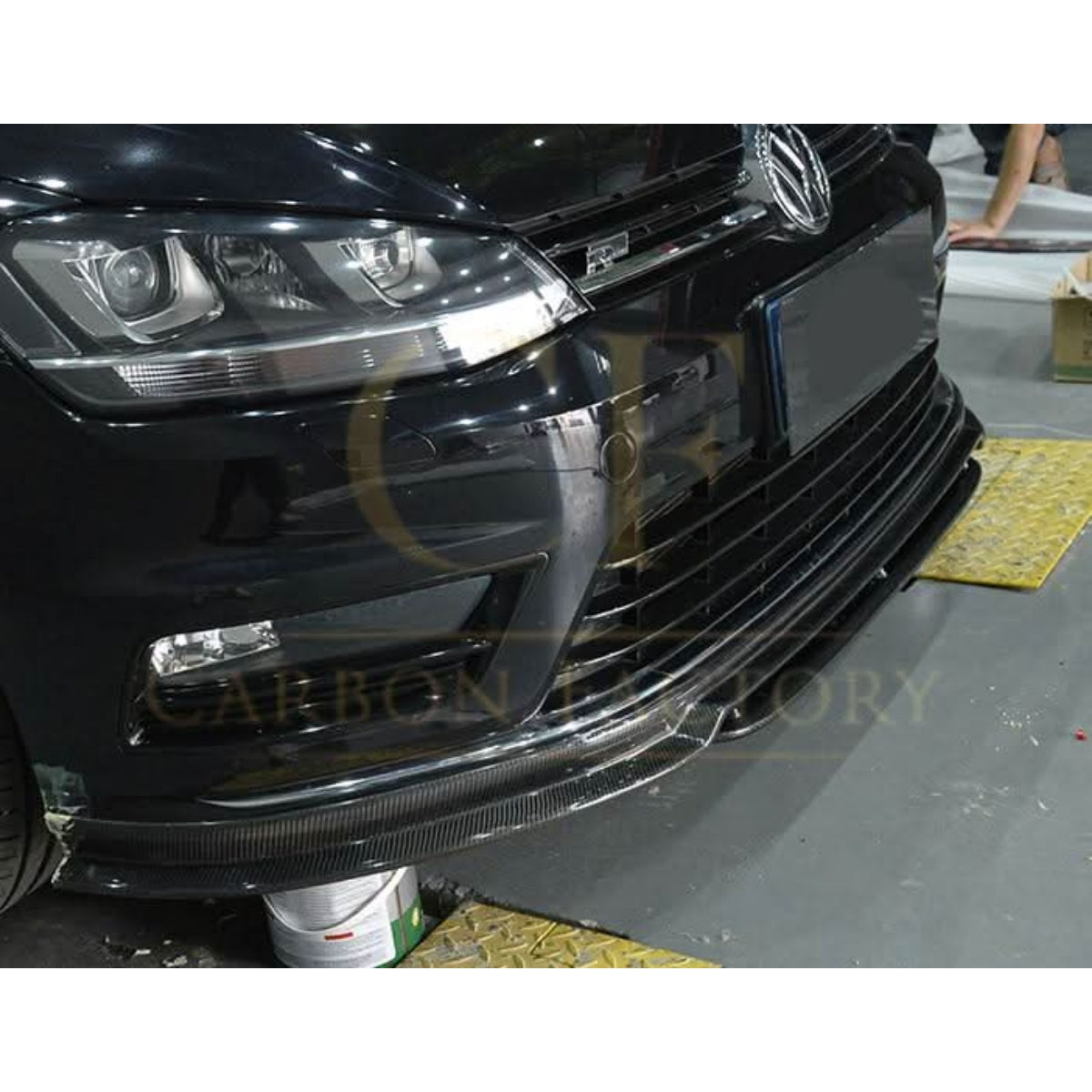OZ Style Carbon Fibre Front Splitter for VW Golf MK7 R 14-17 - Carbon Factory
