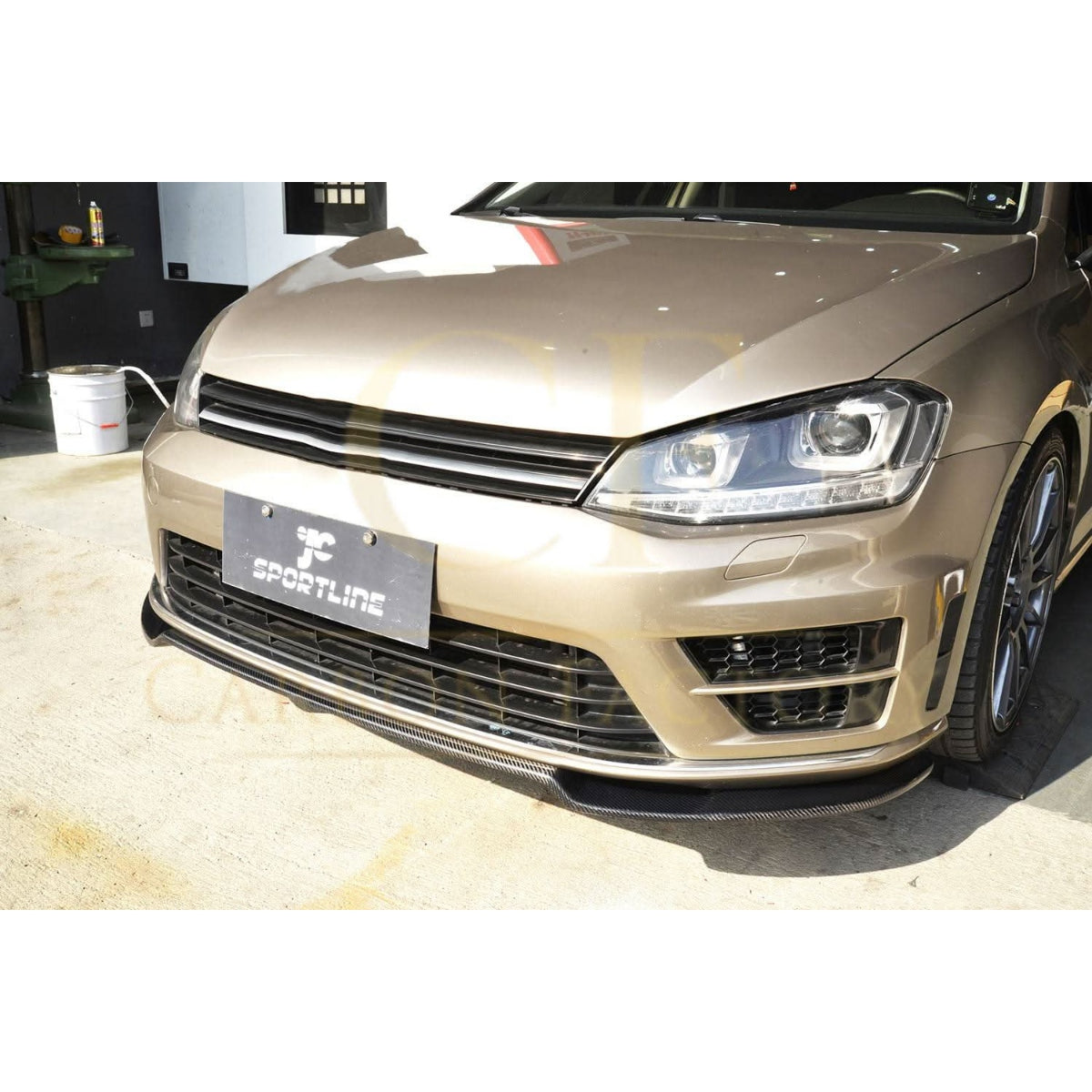 RG Style Carbon Fibre Front Splitter for VW Golf MK7 R 14-17 - Carbon Factory