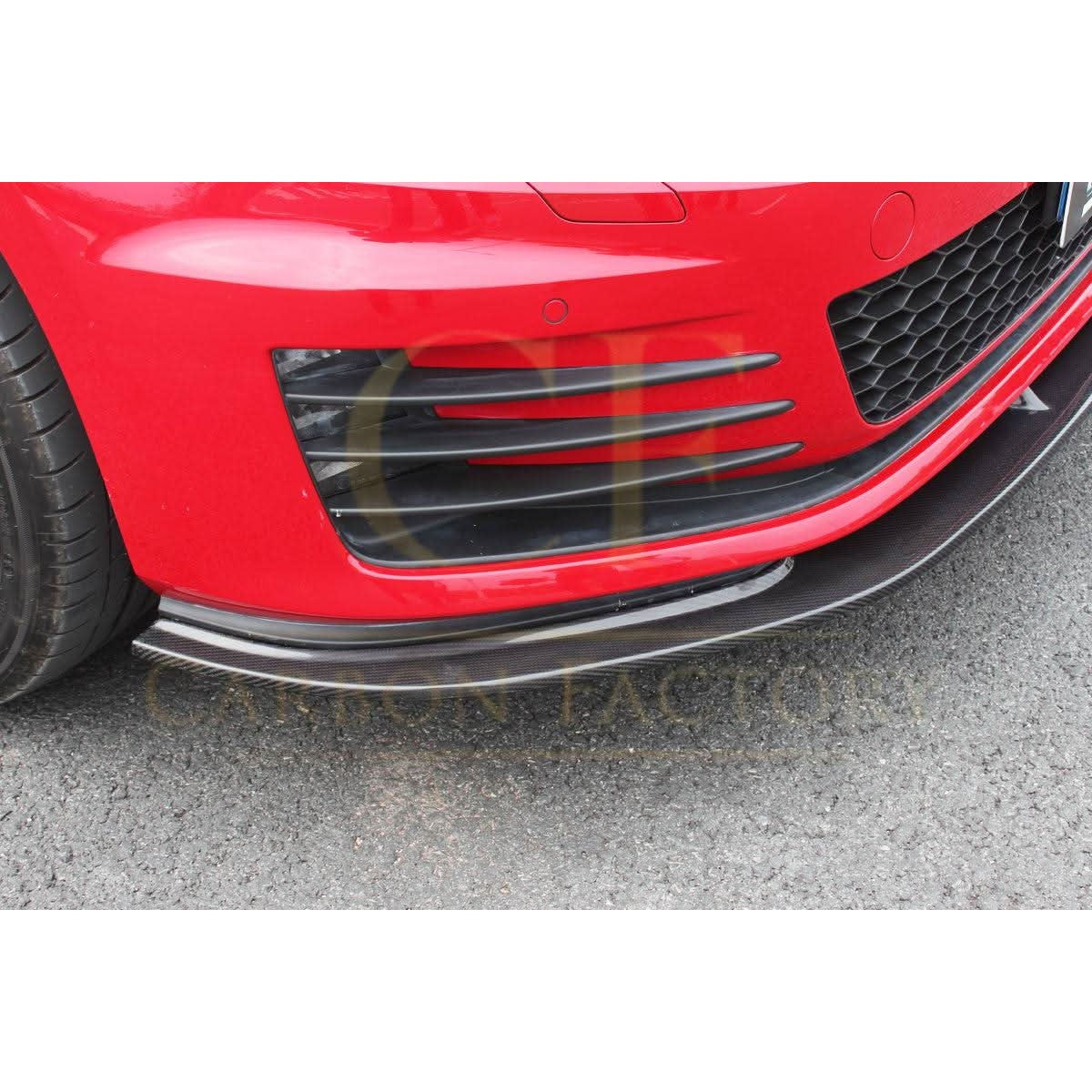 CF Style Carbon Fibre Front Splitter for VW Golf MK7 GTI 14-17 - Carbon Factory