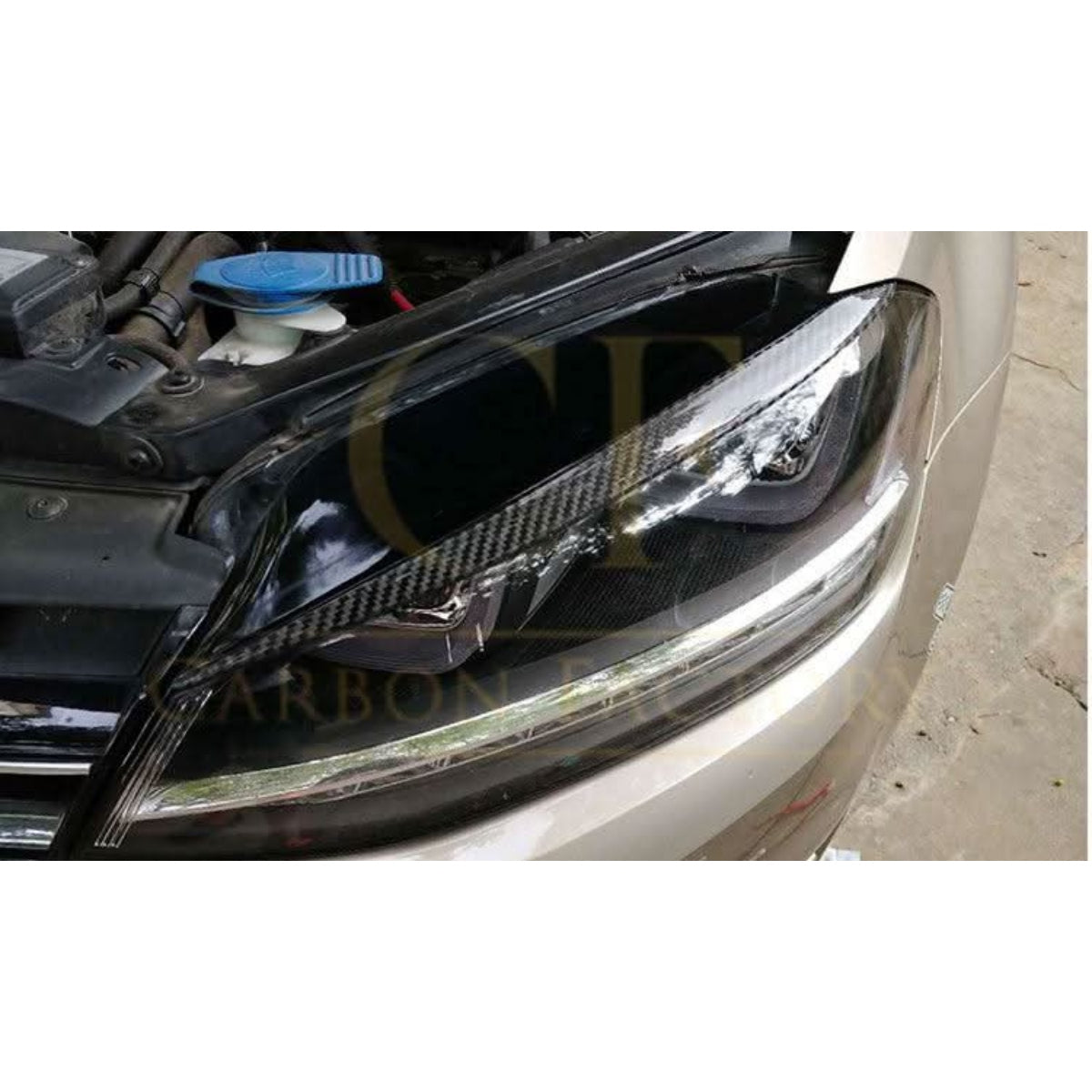 Carbon Fibre Headlight Trims for VW Golf MK7 inc GTI & R 14-17 - Carbon Factory