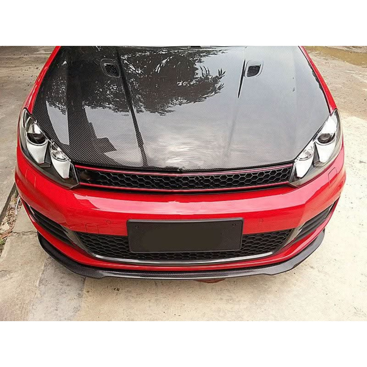 RZ Style Carbon Fibre Front Splitter for VW Golf MK6 GTI 08-13 - Carbon Factory