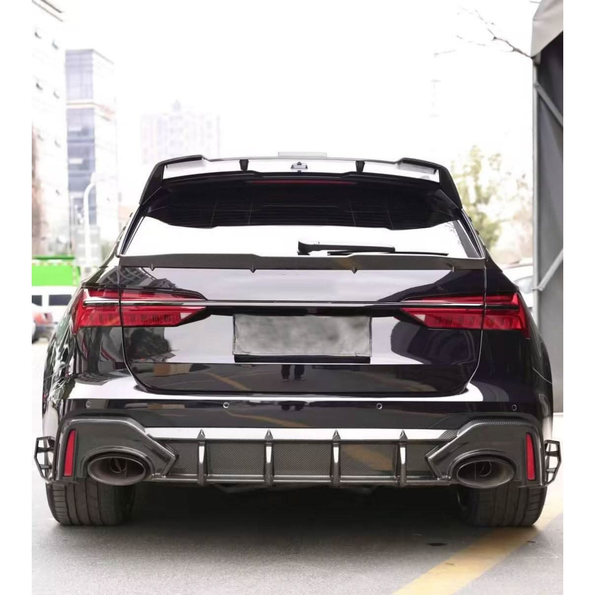 Pre-Preg Carbon Fibre Roof Spoiler for Audi C8 RS6 19-24 - Carbon Factory