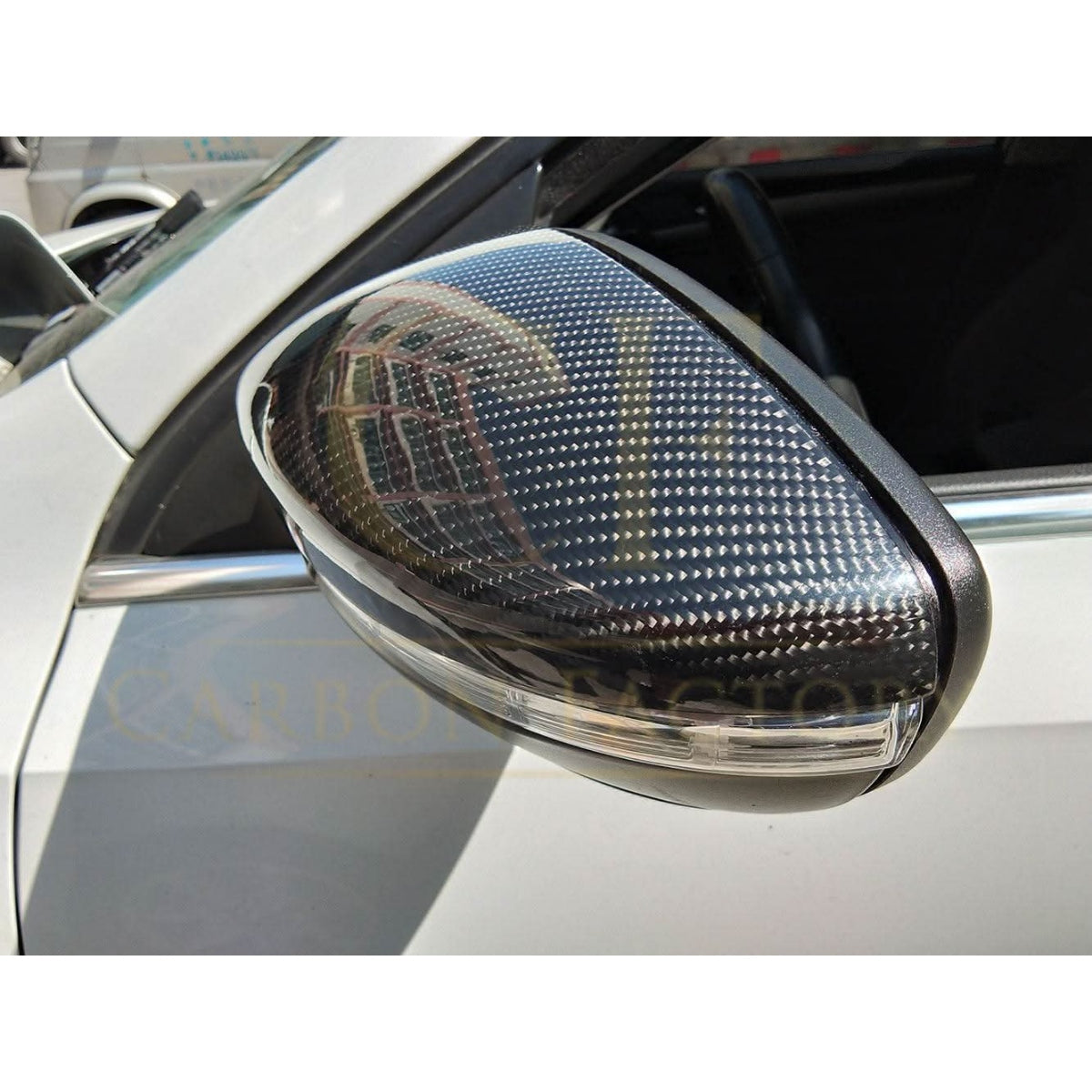 Scirocco Style Carbon Fibre Replacement Mirror Covers for VW Passat B7 10-14 - Carbon Factory