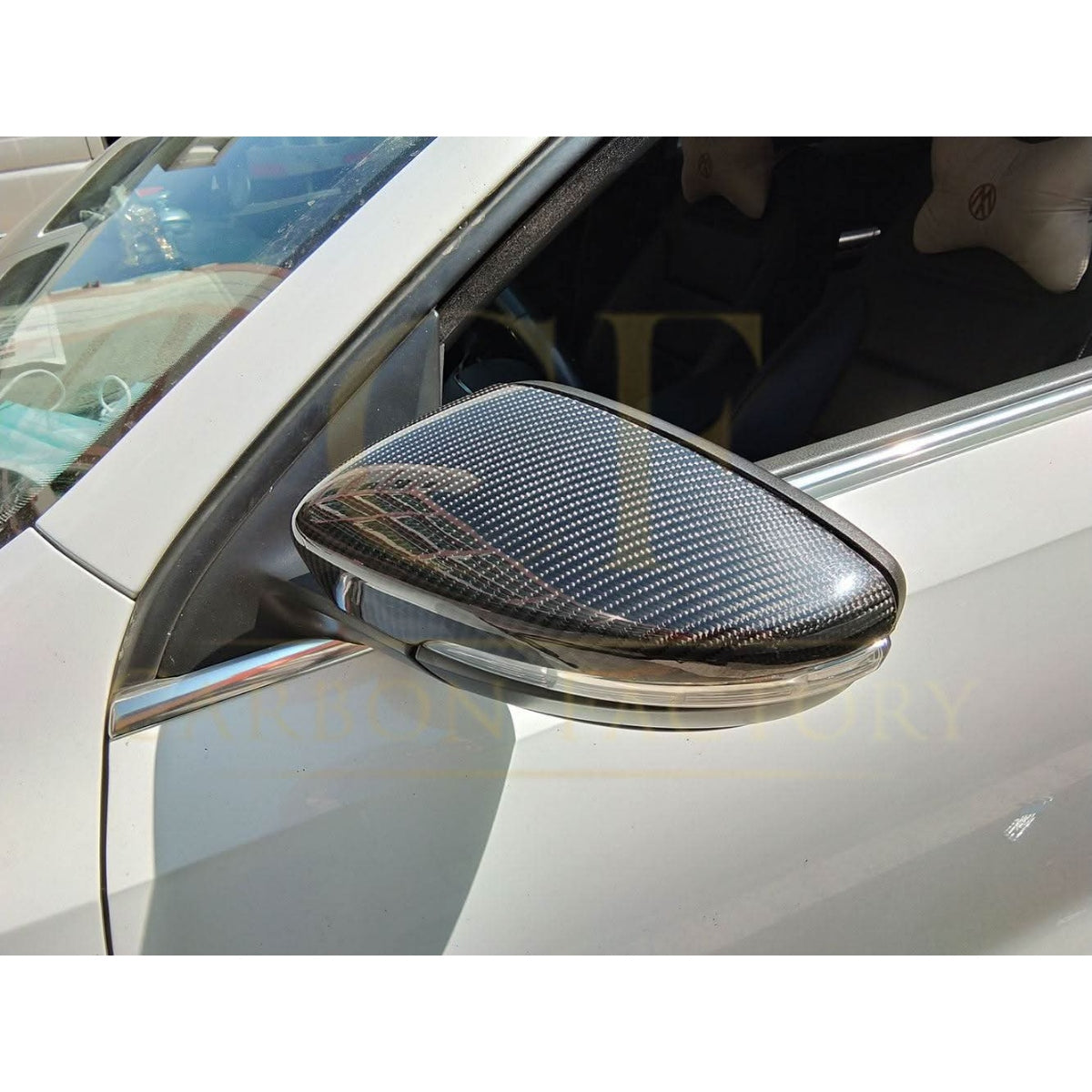 Scirocco Style Carbon Fibre Replacement Mirror Covers for VW Passat B7 10-14