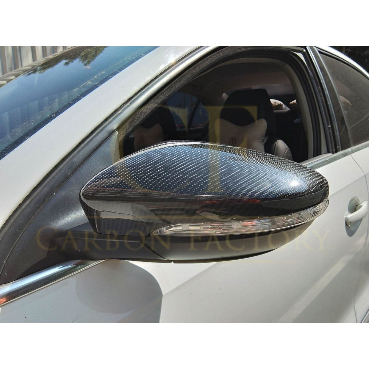 2-Pack Carbon Fiber Mirror Cover Caps – VW Jetta MK6, Passat B7, CC, Scirocco & More