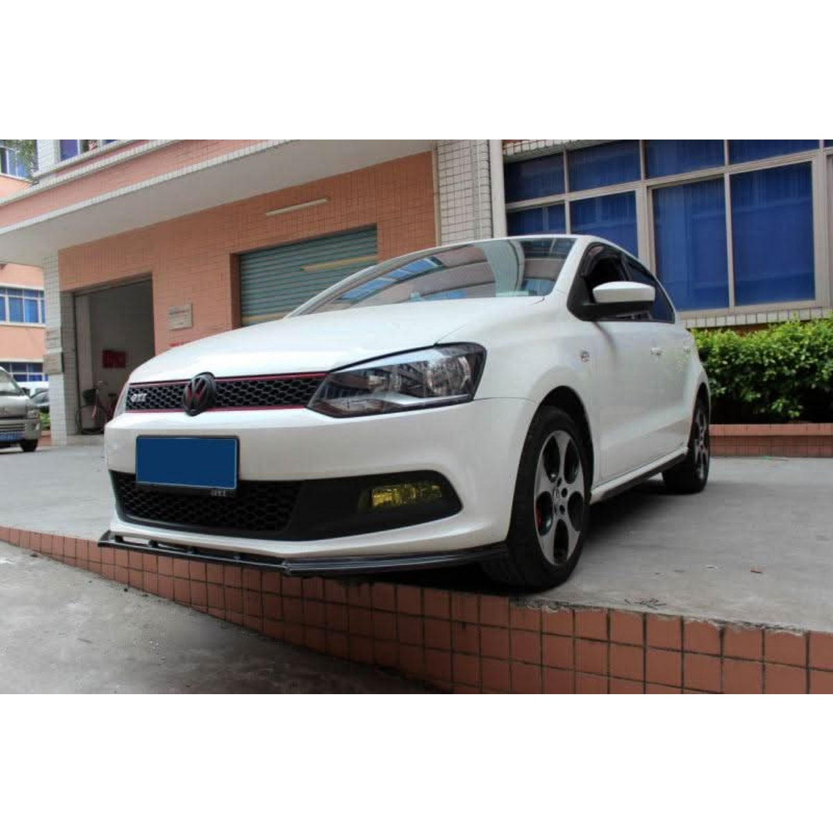 R Style Carbon Fibre Front Splitter for VW Polo MK5 GTI 11-16 - Carbon Factory