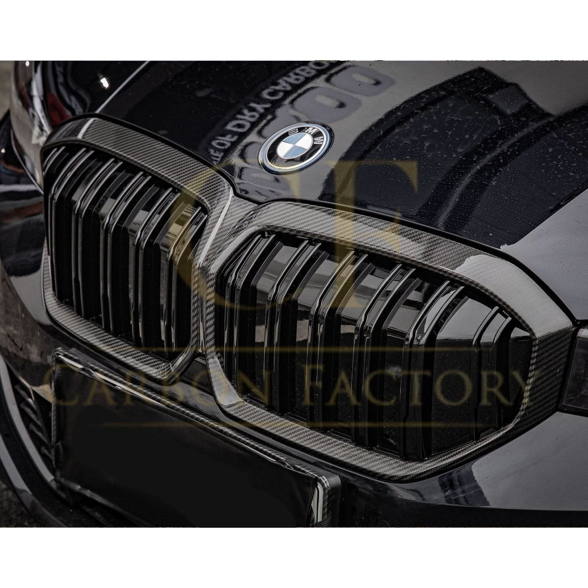 Double Slat Pre-Preg Carbon Fibre Front Grille for BMW i3 23-25 - Carbon Factory