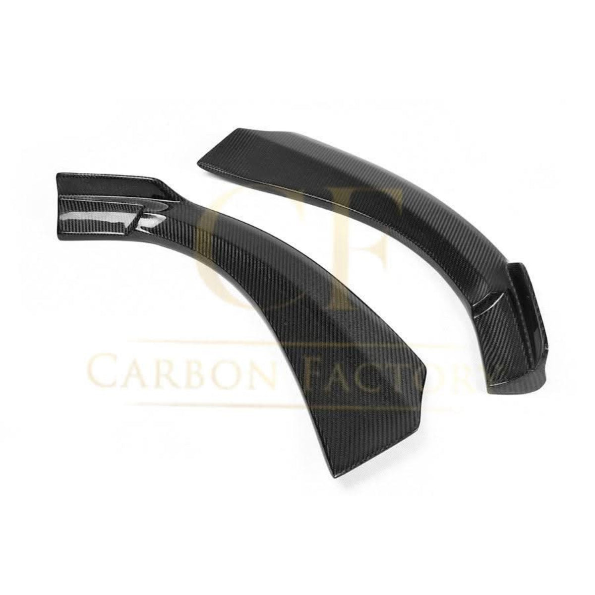 V Style Carbon Fibre Front Bumper Side Extensions for Mercedes W117 CLA 13-19 - Carbon Factory