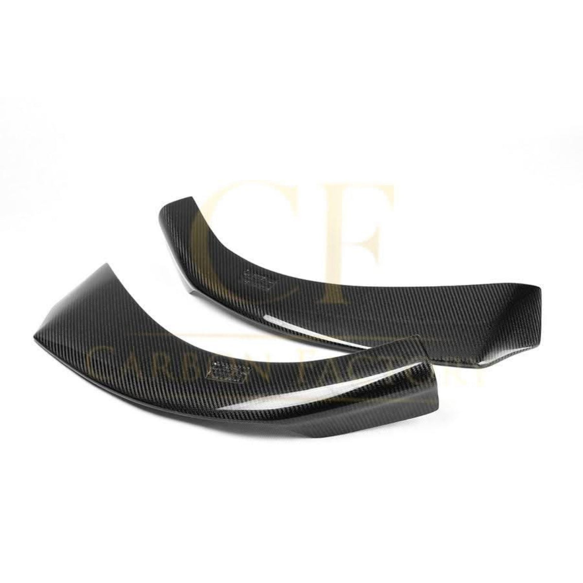 V Style Carbon Fibre Front Bumper Side Extensions for Mercedes W117 CLA 13-19 - Carbon Factory