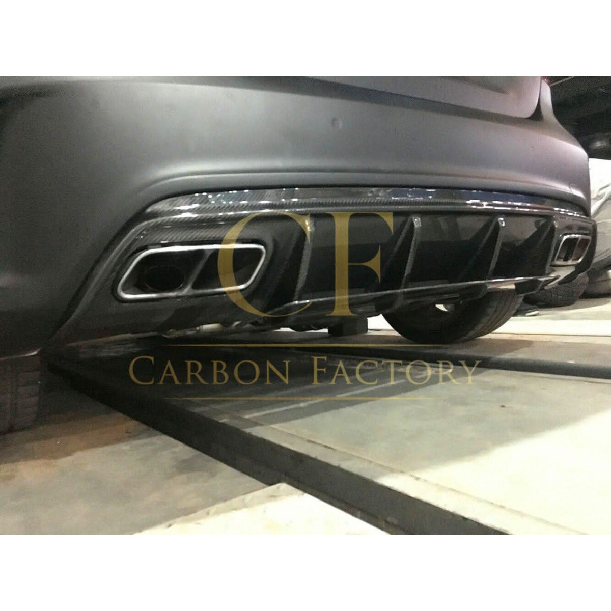 AMG Style Carbon Fibre Rear Diffuser for Mercedes Benz W176 A Class 13-18 - Carbon Factory