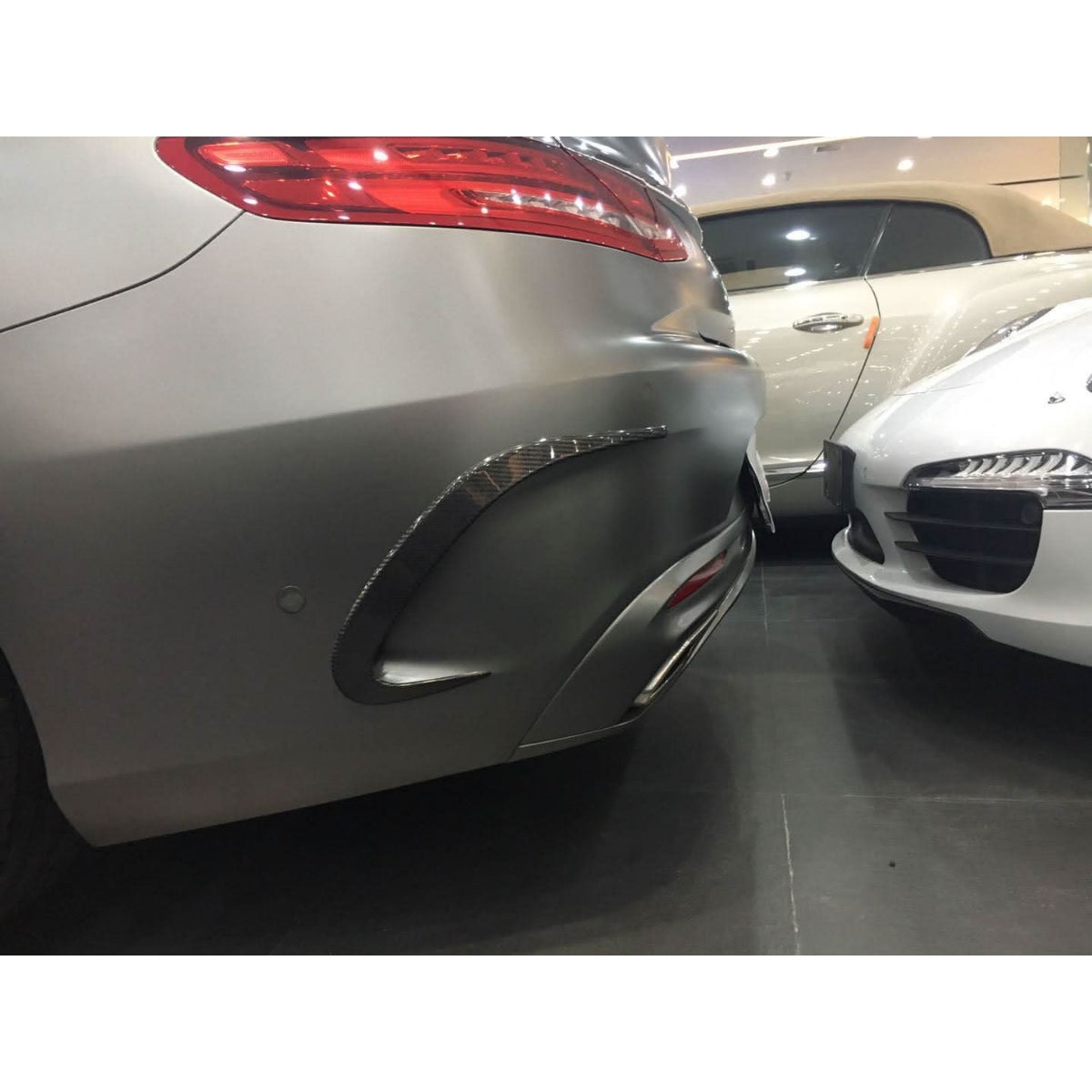 Carbon Fibre Rear Bumper Trims for Mercedes Benz W222 S Class Coupe 14-17