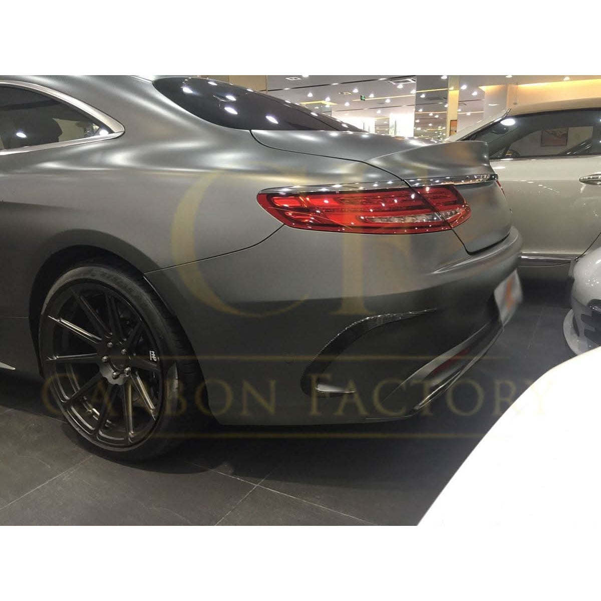 Carbon Fibre Rear Bumper Trims for Mercedes Benz W222 S Class Coupe 14-17 - Carbon Factory