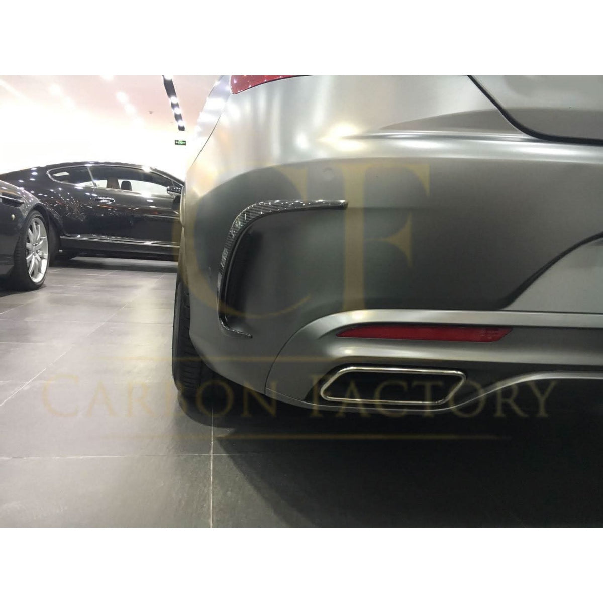 Carbon Fibre Rear Bumper Trims for Mercedes Benz W222 S Class Coupe 14-17 - Carbon Factory