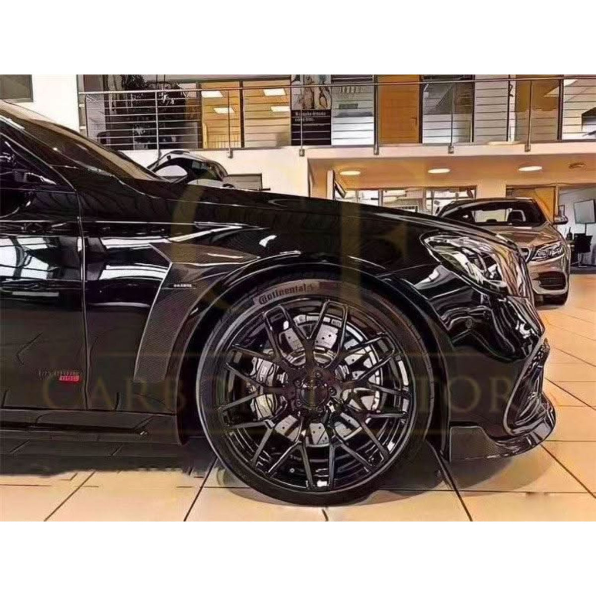 Carbon Fibre Side Fender Trims for Mercedes Benz W222 S Class Saloon 14-20