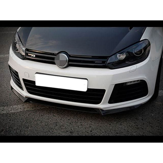 V Style Carbon Fibre Front Splitter for VW Golf MK6 R20 08-13