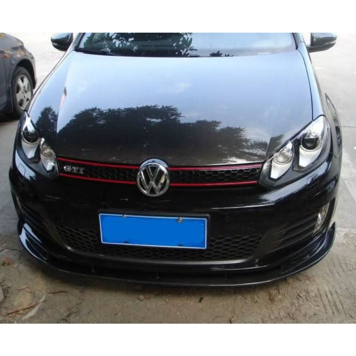 H2 Style Carbon Fibre Front Splitter for VW Golf MK6 GTI 08-13 - Carbon Factory