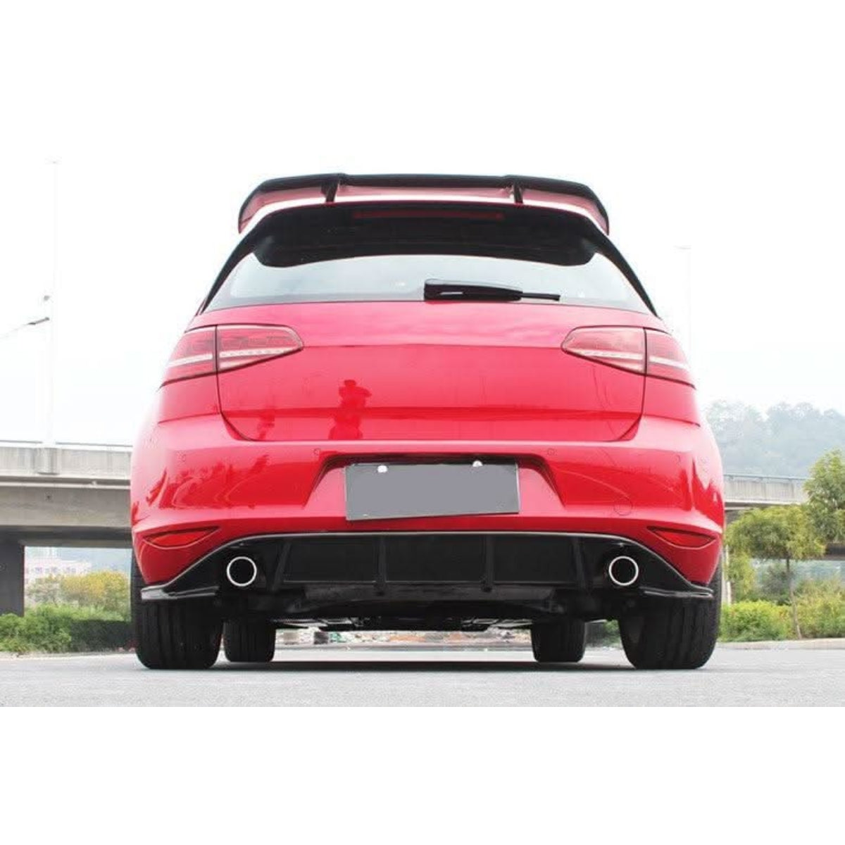JP Style Carbon Fibre Rear Diffuser for VW Golf MK7 GTI GTD 14-17 - Carbon Factory