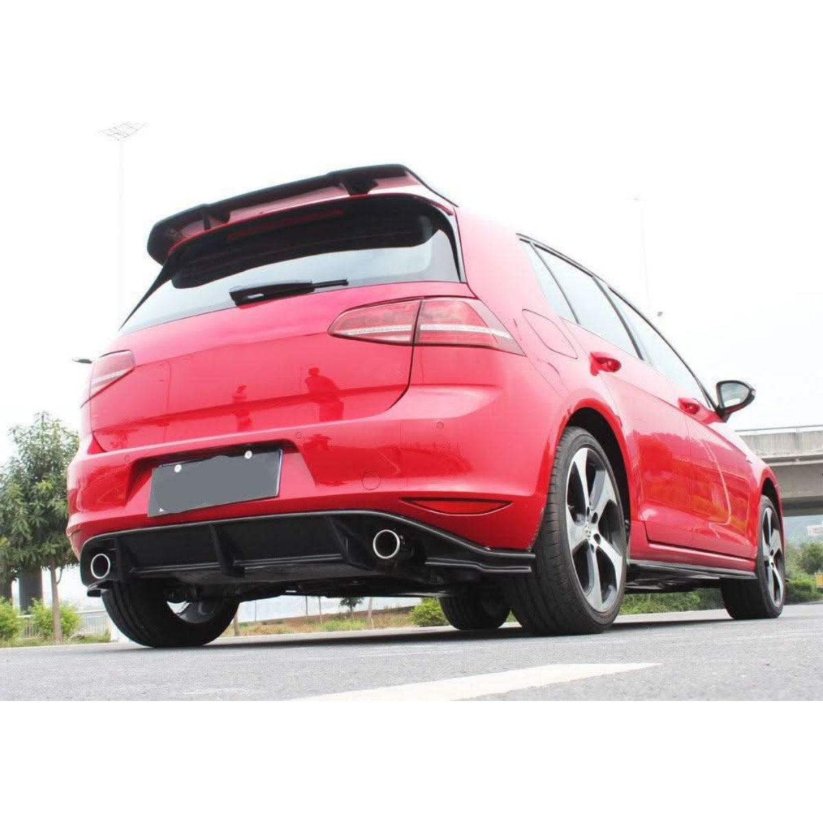RZ Style Carbon Fibre Rear Diffuser for VW Golf MK7 GTI GTD 14-17 - Carbon Factory