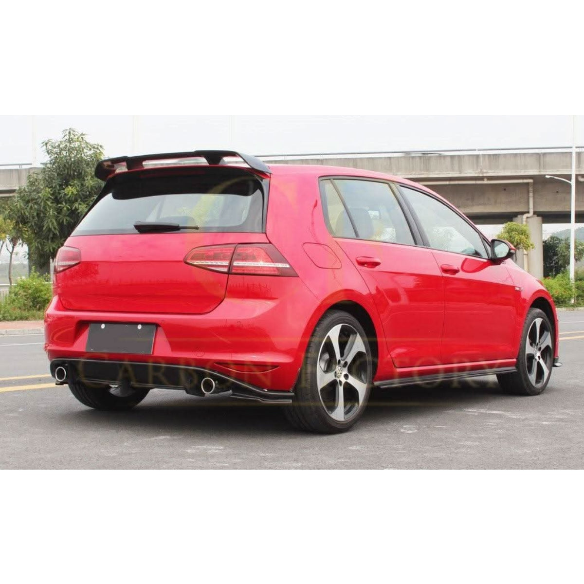 RZ Style Carbon Fibre Rear Diffuser for VW Golf MK7 GTI GTD 14-17 - Carbon Factory