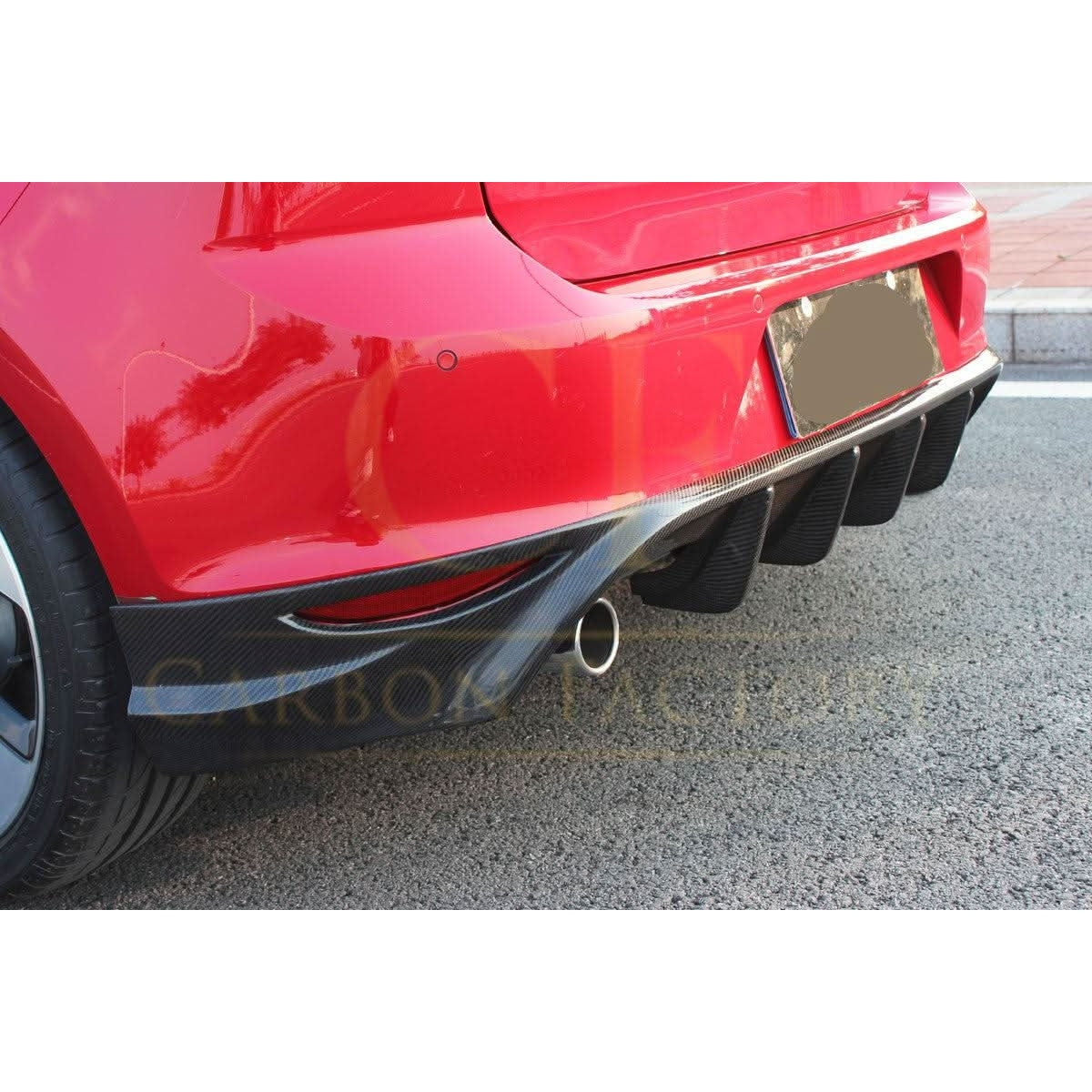 CF Style Carbon Fibre Rear Diffuser for VW Golf MK7 GTI GTD 14-17 - Carbon Factory