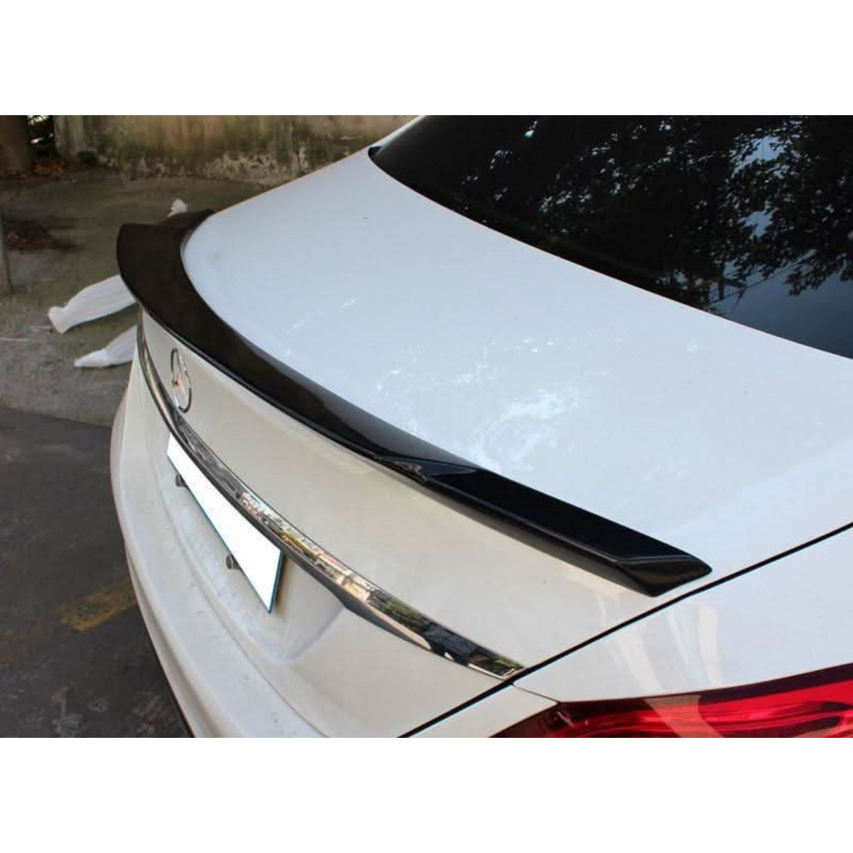 C74 Style Carbon Fibre Boot Spoiler for Mercedes Benz W205 C Class 15-21