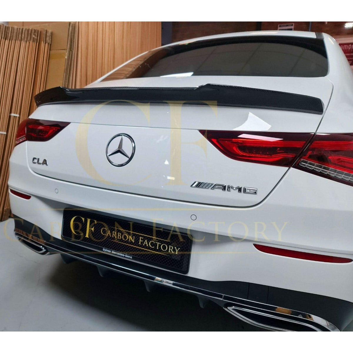FD Style Pre-Preg Carbon Fibre Boot Spoiler for Mercedes Benz W118 CLA 20-Present - Carbon Factory