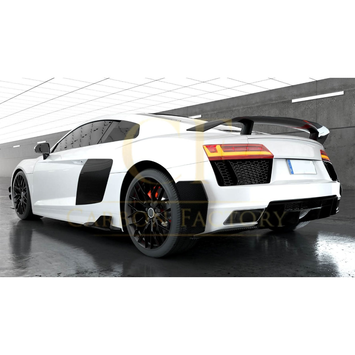 Carbon Fibre Rear Bumper Side Extension for Audi R8 V10 Gen 2 15-19