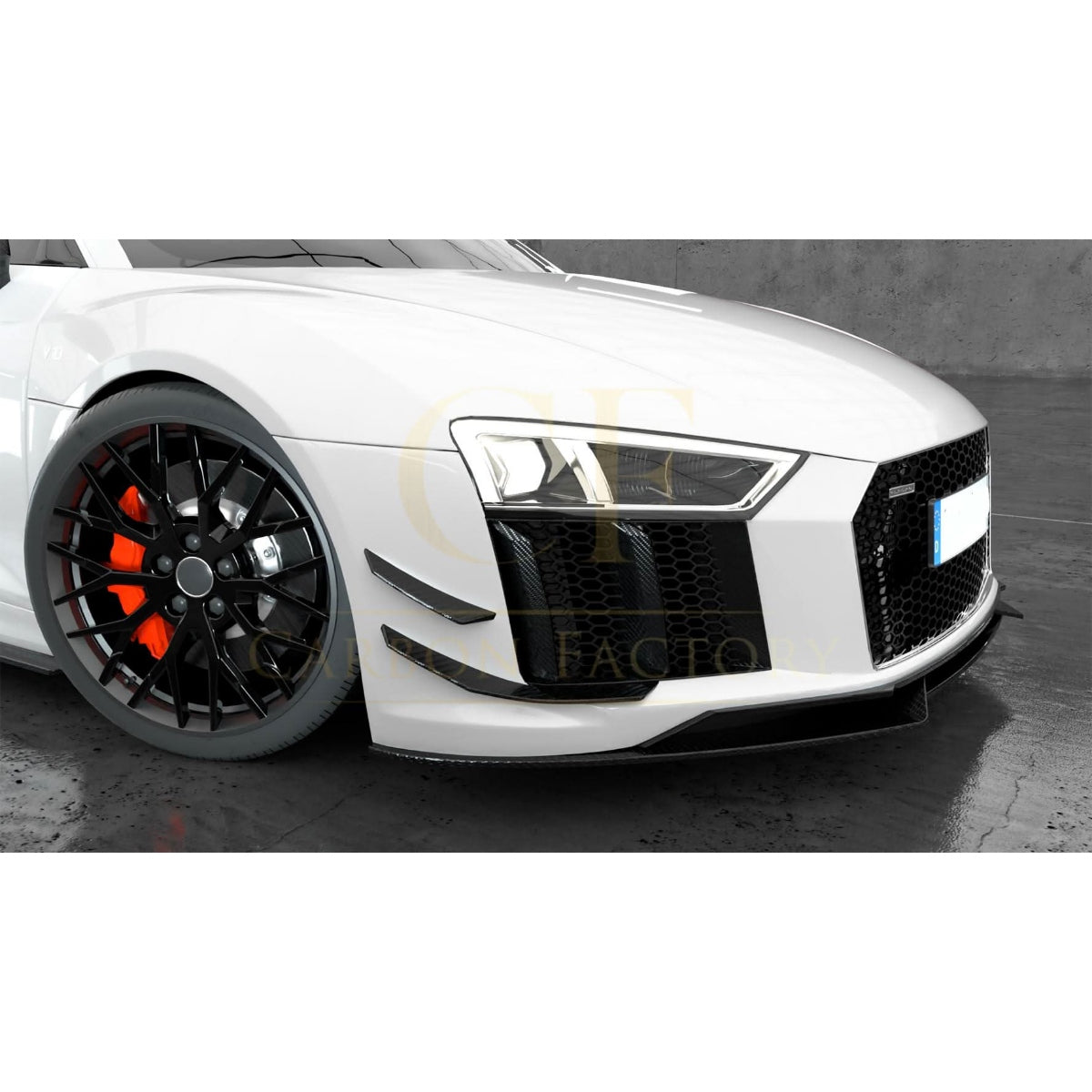CF Style Carbon Fibre Front Splitter for Audi R8 V10 Gen 2 15-19 - Carbon Factory