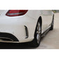 Carbon Fibre Rear Bumper Trims for Mercedes W205 C Class 4 Door Saloon 15-18