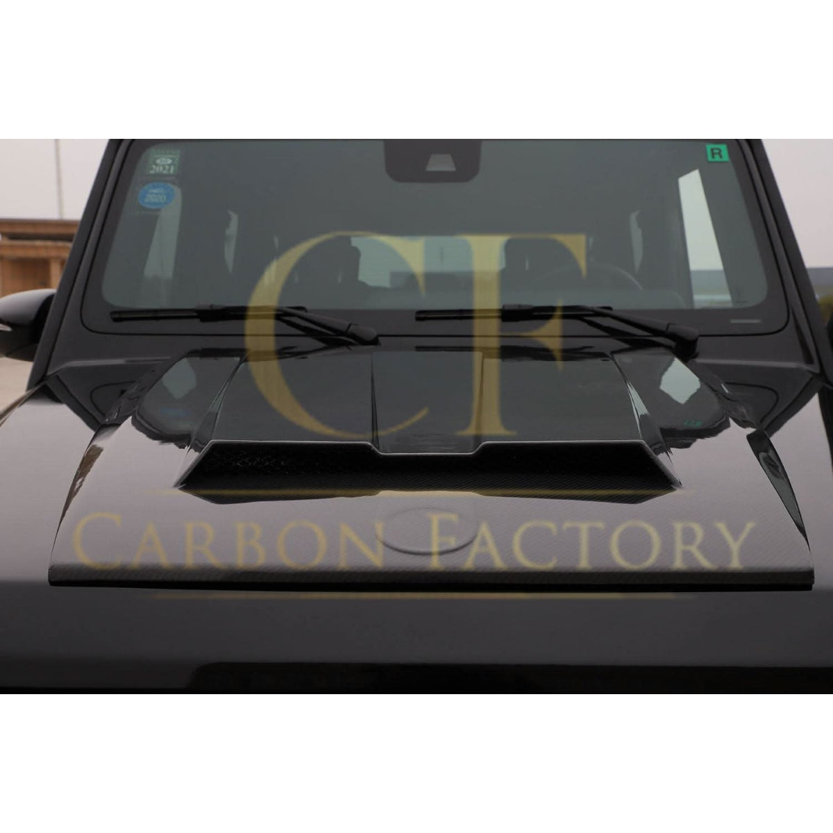 Pre-Preg Carbon Fibre Bonnet Scoop for Mercedes W464 G Class G Wagon 19-Present - Carbon Factory