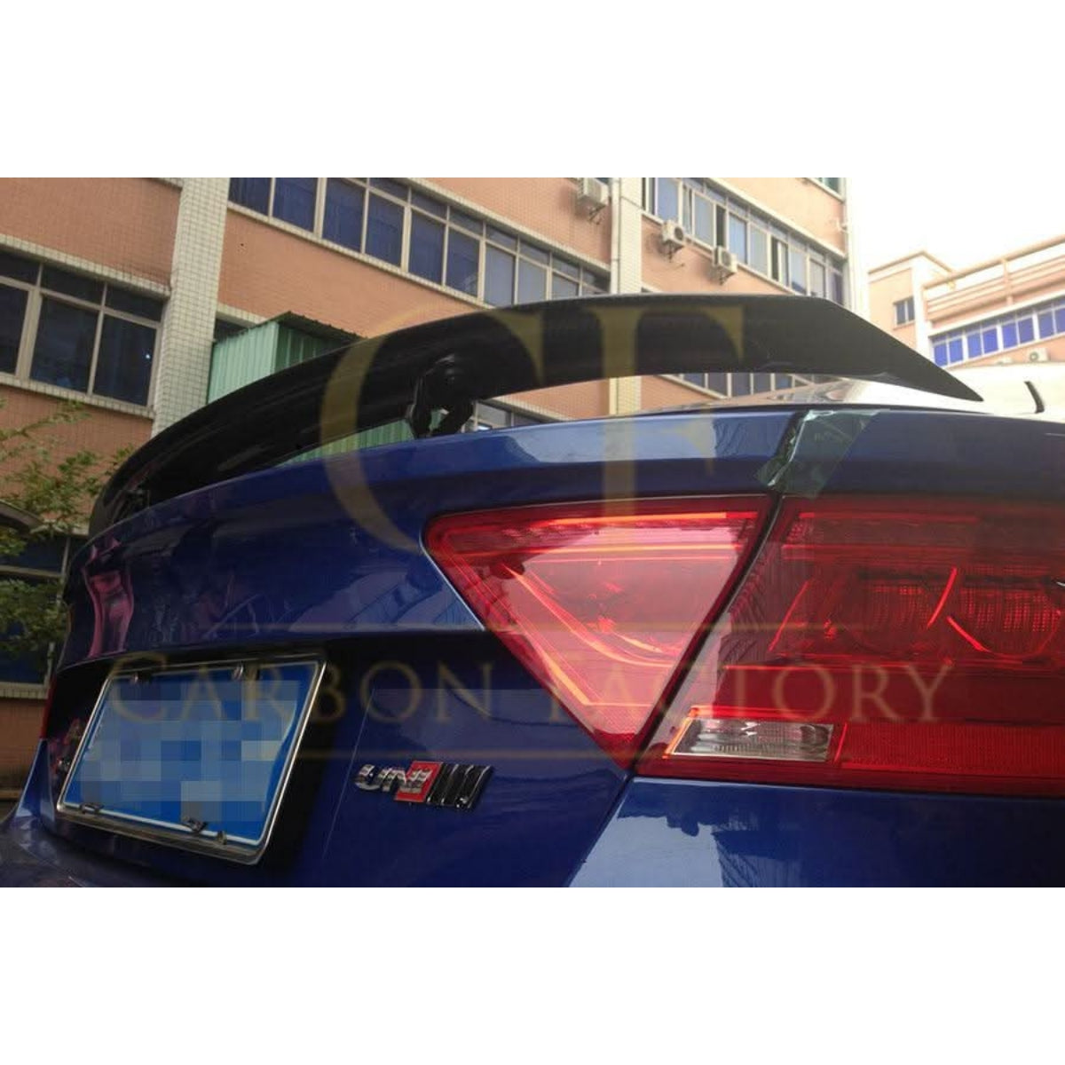 P Style Carbon Fibre Boot Spoiler for Audi 4G A7 S7 10-18
