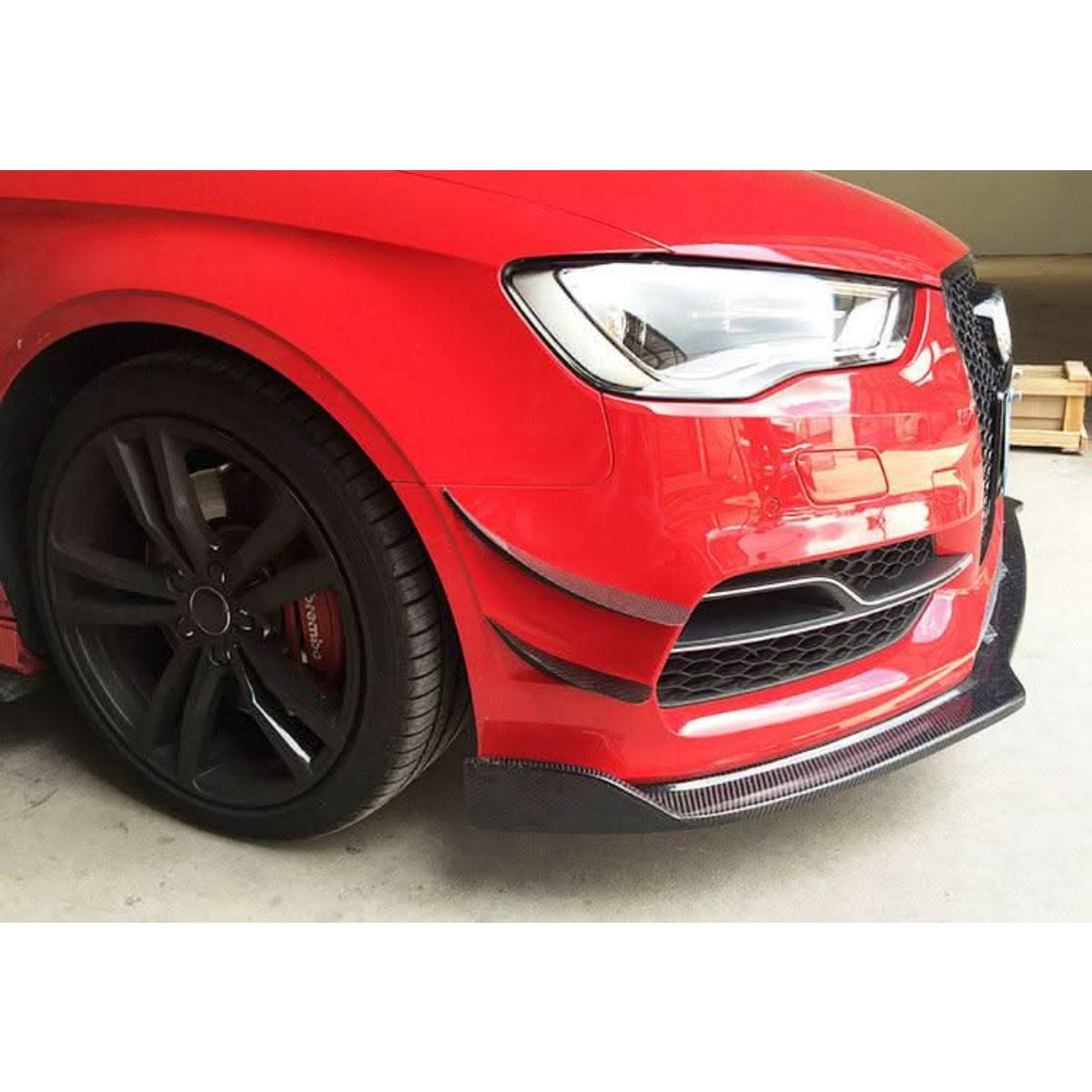 Carbon Fibre Front Canard Set for Audi A3 S Line S3 Saloon 13-15 - Carbon Factory
