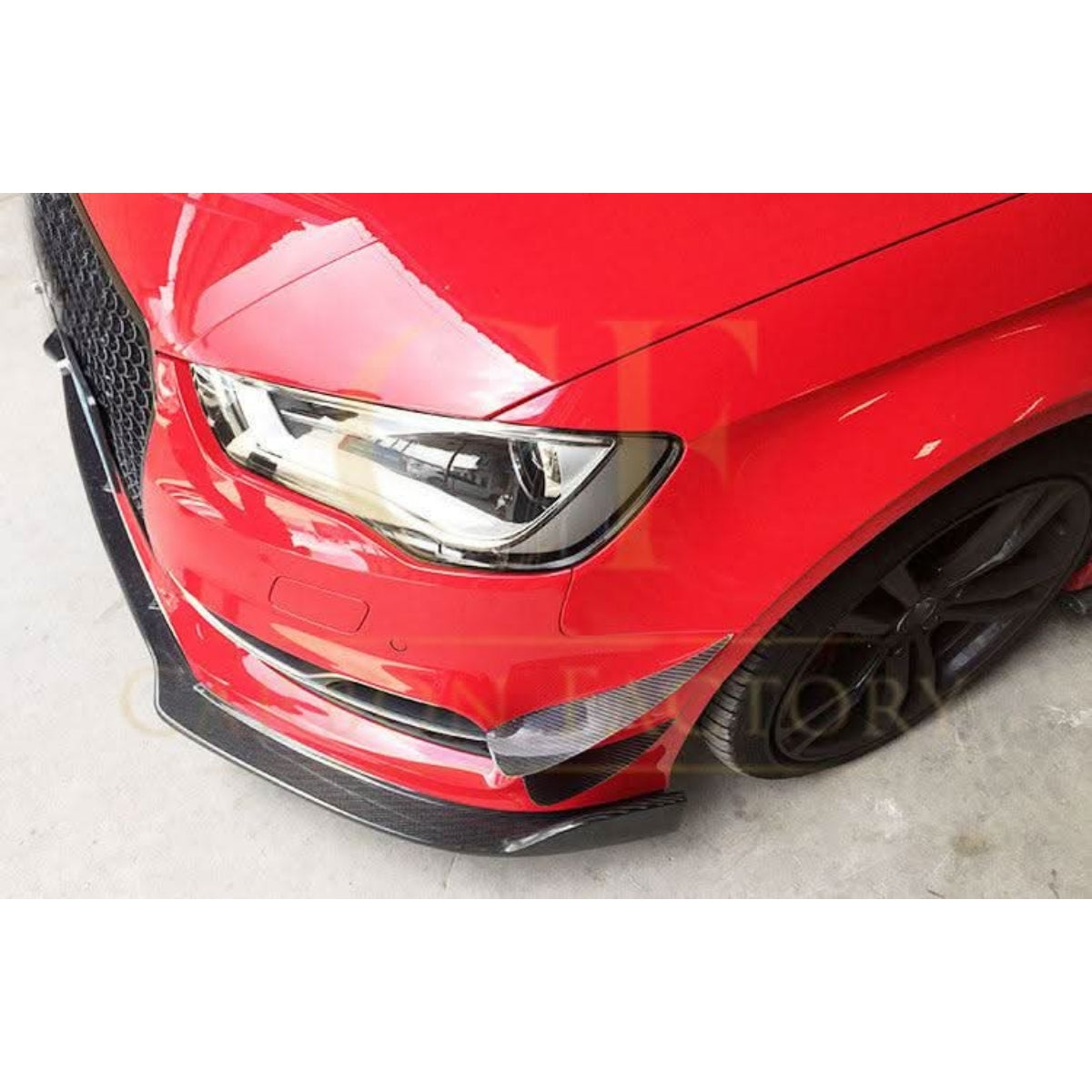 Carbon Fibre Front Canard Set for Audi A3 S Line S3 Saloon 13-15